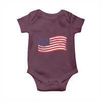 Vintage Patriotic American Flag Dog And Cat Paw Baby Onesie Gift For Pet Lover