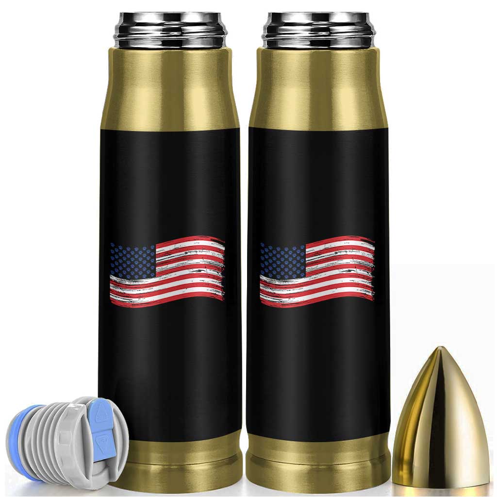 Vintage Patriotic American Flag Dog And Cat Paw Bullet Tumbler Gift For Pet Lover