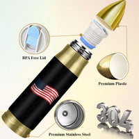 Vintage Patriotic American Flag Dog And Cat Paw Bullet Tumbler Gift For Pet Lover