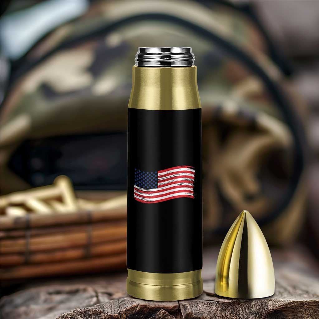 Vintage Patriotic American Flag Dog And Cat Paw Bullet Tumbler Gift For Pet Lover