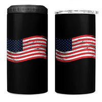 Vintage Patriotic American Flag Dog And Cat Paw 4 in 1 Can Cooler Tumbler Gift For Pet Lover