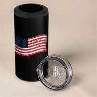 Vintage Patriotic American Flag Dog And Cat Paw 4 in 1 Can Cooler Tumbler Gift For Pet Lover