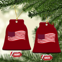 Vintage Patriotic American Flag Dog And Cat Paw Ceramic Ornament Gift For Pet Lover