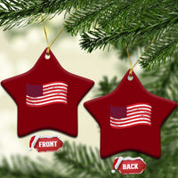 Vintage Patriotic American Flag Dog And Cat Paw Ceramic Ornament Gift For Pet Lover