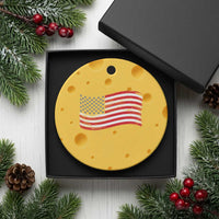 Vintage Patriotic American Flag Dog And Cat Paw Ceramic Ornament Gift For Pet Lover