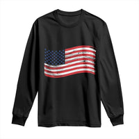 Vintage Patriotic American Flag Dog And Cat Paw Long Sleeve Shirt Gift For Pet Lover