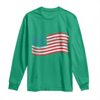 Vintage Patriotic American Flag Dog And Cat Paw Long Sleeve Shirt Gift For Pet Lover