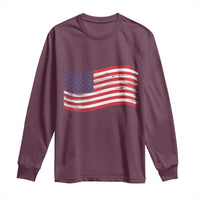 Vintage Patriotic American Flag Dog And Cat Paw Long Sleeve Shirt Gift For Pet Lover