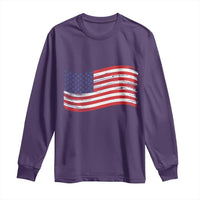 Vintage Patriotic American Flag Dog And Cat Paw Long Sleeve Shirt Gift For Pet Lover