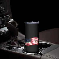 Vintage Patriotic American Flag Dog And Cat Paw Skinny Tumbler Gift For Pet Lover