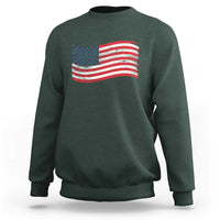 Vintage Patriotic American Flag Dog And Cat Paw Sweatshirt Gift For Pet Lover