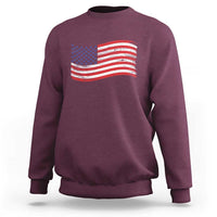 Vintage Patriotic American Flag Dog And Cat Paw Sweatshirt Gift For Pet Lover