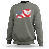 Vintage Patriotic American Flag Dog And Cat Paw Sweatshirt Gift For Pet Lover
