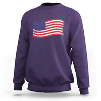 Vintage Patriotic American Flag Dog And Cat Paw Sweatshirt Gift For Pet Lover