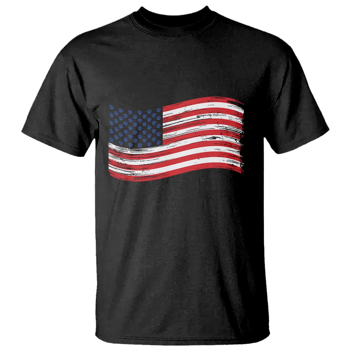 Vintage Patriotic American Flag Dog And Cat Paw T Shirt Gift For Pet Lover