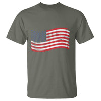 Vintage Patriotic American Flag Dog And Cat Paw T Shirt Gift For Pet Lover
