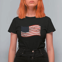 Vintage Patriotic American Flag Dog And Cat Paw T Shirt For Women Gift For Pet Lover