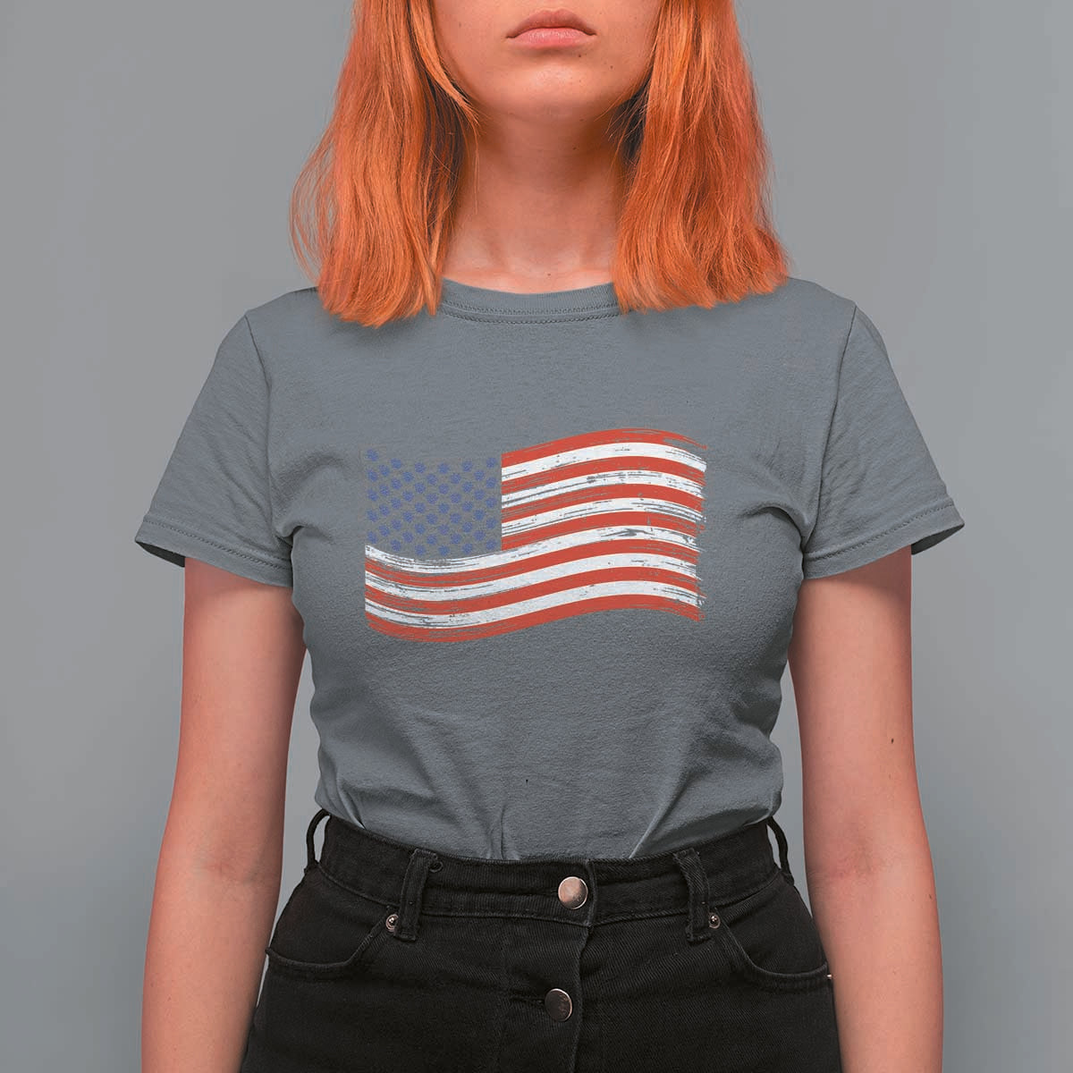 Vintage Patriotic American Flag Dog And Cat Paw T Shirt For Women Gift For Pet Lover