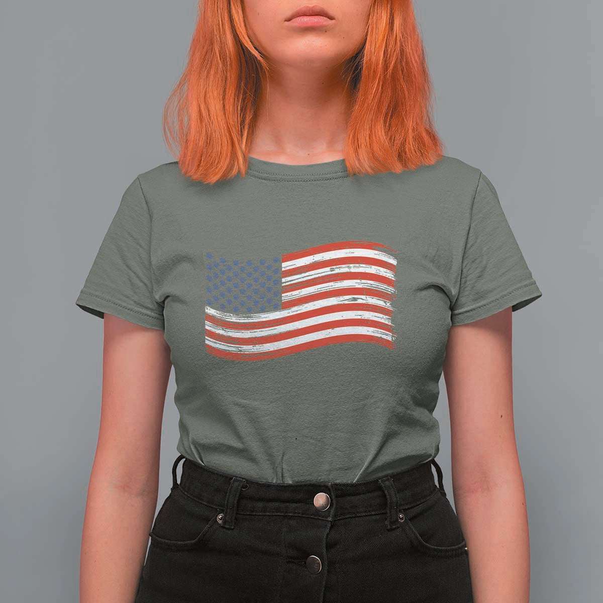 Vintage Patriotic American Flag Dog And Cat Paw T Shirt For Women Gift For Pet Lover