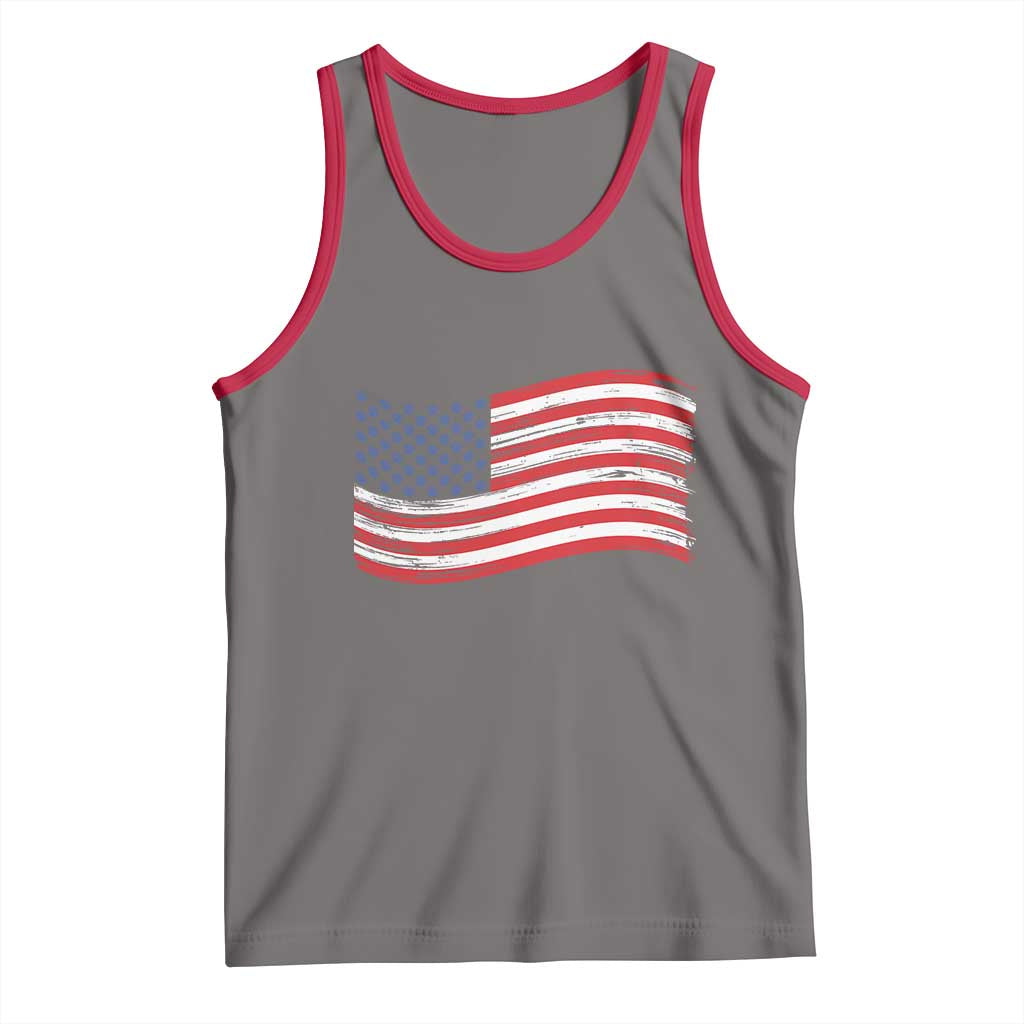 Vintage Patriotic American Flag Dog And Cat Paw Tank Top Gift For Pet Lover