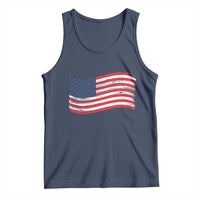 Vintage Patriotic American Flag Dog And Cat Paw Tank Top Gift For Pet Lover