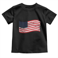 Vintage Patriotic American Flag Dog And Cat Paw Toddler T Shirt Gift For Pet Lover