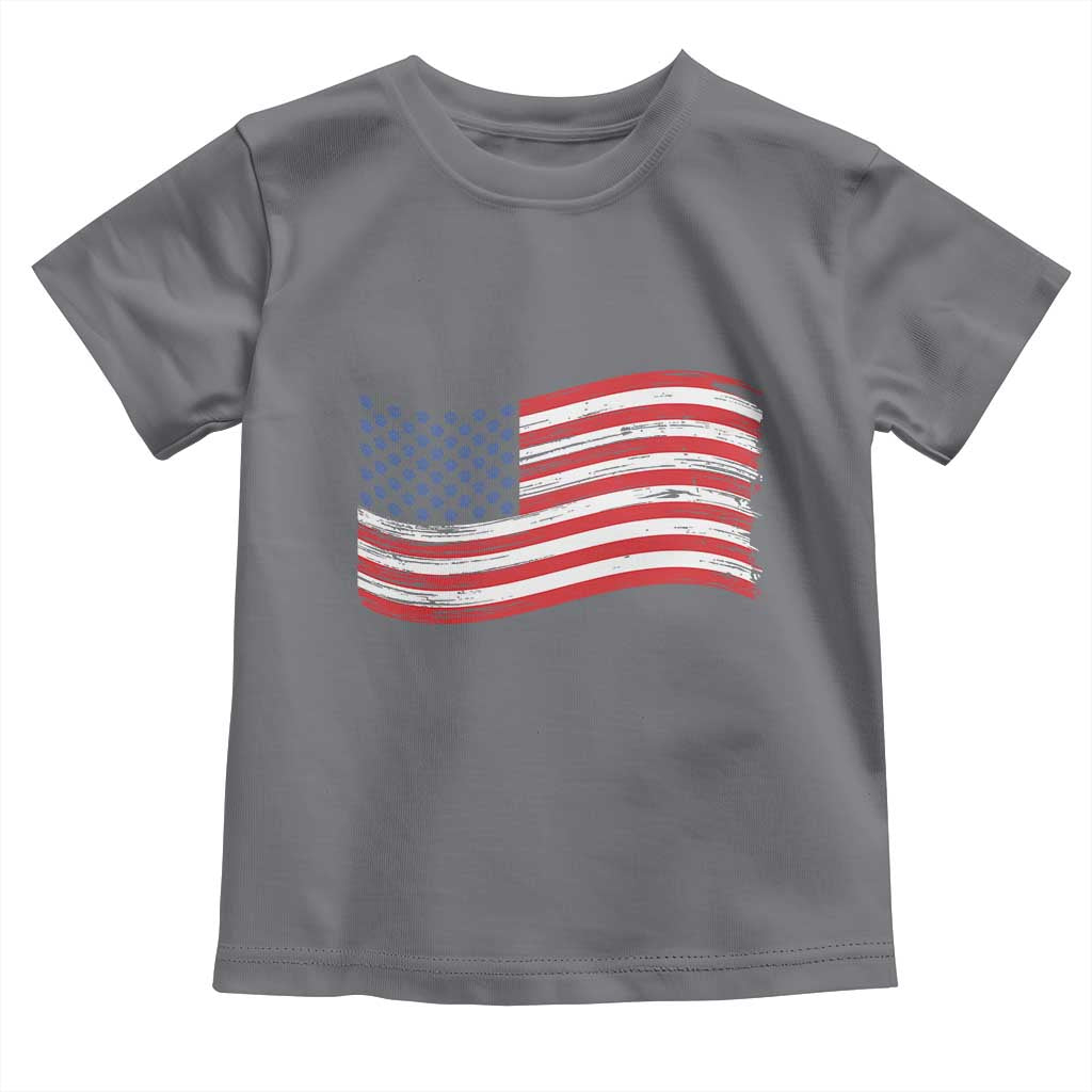 Vintage Patriotic American Flag Dog And Cat Paw Toddler T Shirt Gift For Pet Lover