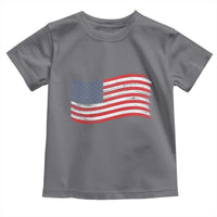 Vintage Patriotic American Flag Dog And Cat Paw Toddler T Shirt Gift For Pet Lover