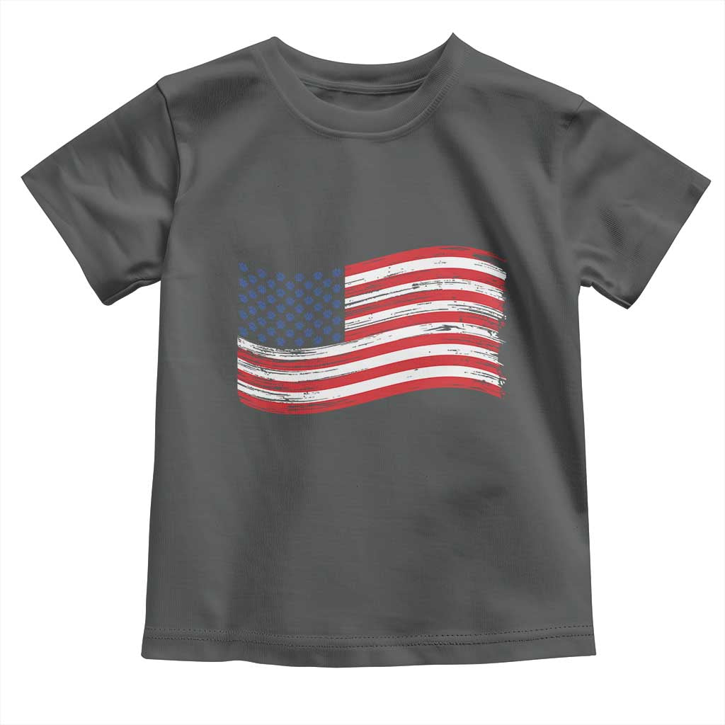 Vintage Patriotic American Flag Dog And Cat Paw Toddler T Shirt Gift For Pet Lover