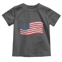 Vintage Patriotic American Flag Dog And Cat Paw Toddler T Shirt Gift For Pet Lover