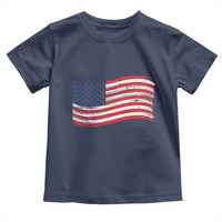 Vintage Patriotic American Flag Dog And Cat Paw Toddler T Shirt Gift For Pet Lover