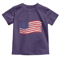 Vintage Patriotic American Flag Dog And Cat Paw Toddler T Shirt Gift For Pet Lover
