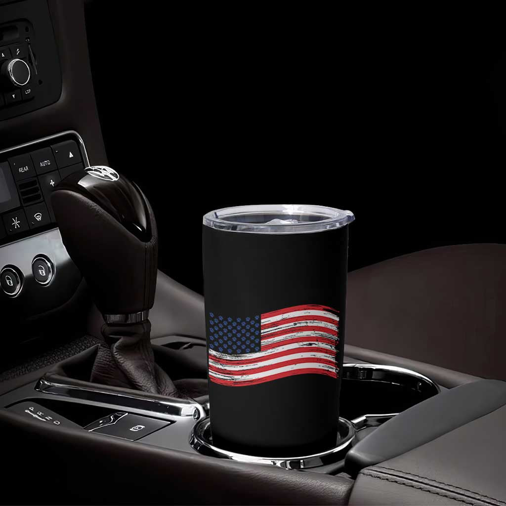 Vintage Patriotic American Flag Dog And Cat Paw Tumbler Cup Gift For Pet Lover