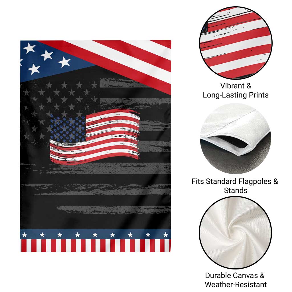 Vintage Patriotic American Flag Dog And Cat Paw Garden Flag Gift For Pet Lover