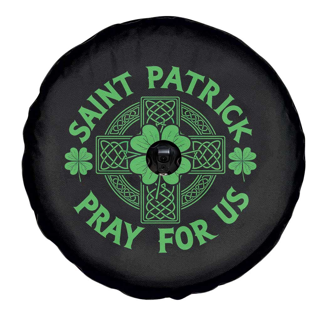 Saint Patrick Pray For Us Spare Tire Cover St Patricks Day Celtic Cross