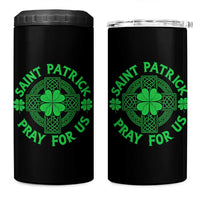 Saint Patrick Pray For Us 4 in 1 Can Cooler Tumbler St Patricks Day Celtic Cross