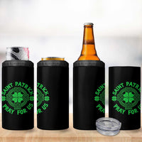 Saint Patrick Pray For Us 4 in 1 Can Cooler Tumbler St Patricks Day Celtic Cross