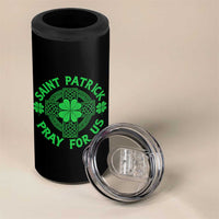 Saint Patrick Pray For Us 4 in 1 Can Cooler Tumbler St Patricks Day Celtic Cross