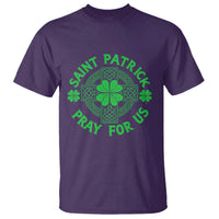 Saint Patrick Pray For Us T Shirt St Patricks Day Celtic Cross