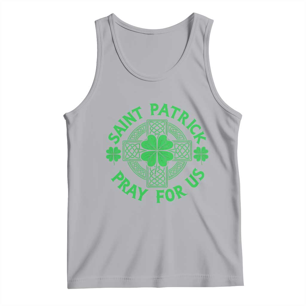 Saint Patrick Pray For Us Tank Top St Patricks Day Celtic Cross