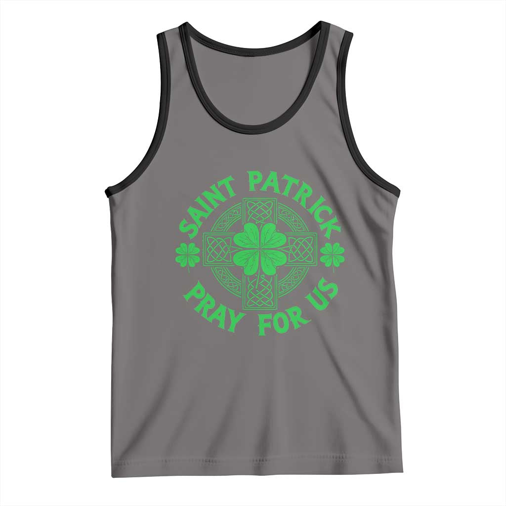 Saint Patrick Pray For Us Tank Top St Patricks Day Celtic Cross