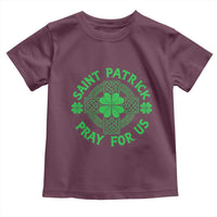 Saint Patrick Pray For Us Toddler T Shirt St Patricks Day Celtic Cross