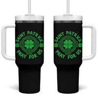 Saint Patrick Pray For Us Tumbler With Handle St Patricks Day Celtic Cross