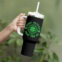 Saint Patrick Pray For Us Tumbler With Handle St Patricks Day Celtic Cross