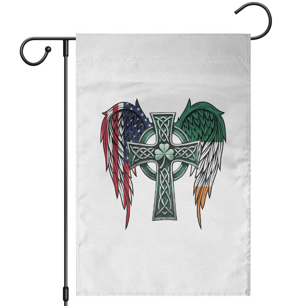 Patriotic Irish American Cross Garden Flag St Patricks Day Religious Gift