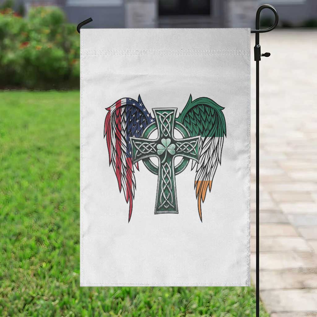 Patriotic Irish American Cross Garden Flag St Patricks Day Religious Gift