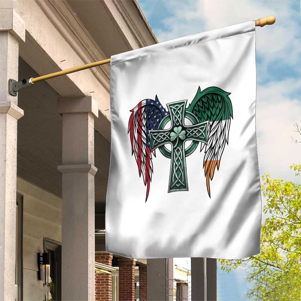 Patriotic Irish American Cross Garden Flag St Patricks Day Religious Gift