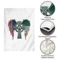 Patriotic Irish American Cross Garden Flag St Patricks Day Religious Gift