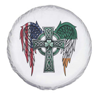 Patriotic Irish American Cross Spare Tire Cover St Patricks Day Religious Gift