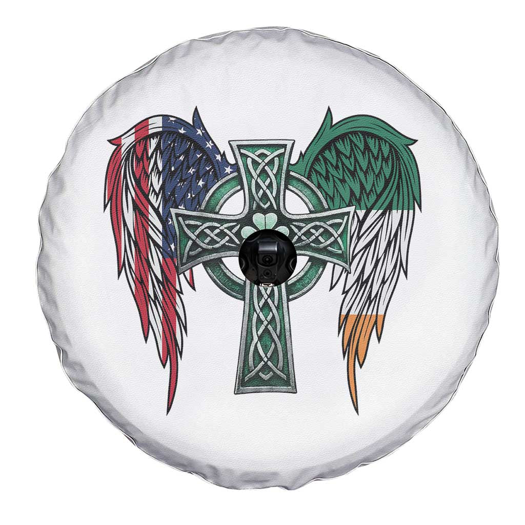 Patriotic Irish American Cross Spare Tire Cover St Patricks Day Religious Gift